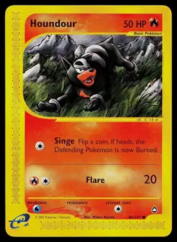 Pokemon Card - Houndour Aquapolis 86/147 Common - Image 1