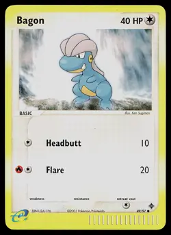 Pokemon Card - Bagon Dragon 49/97 Common Reverse Holo - Image 1