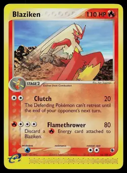 Pokemon Card - Blaziken Ruby and Sapphire 15/109 Rare - Image 1