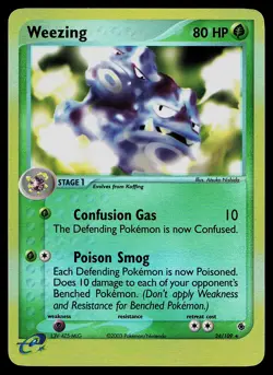 Pokemon Card - Weezing Ruby and Sapphire 24/109 Rare Reverse Holo - Image 1