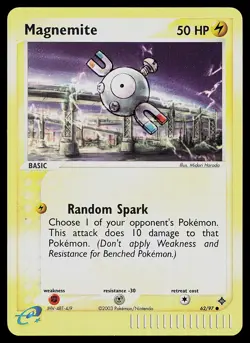 Pokemon Card - Magnemite Dragon 62/97 Common Reverse Holo - Image 1