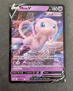 Mew V - 060/159 - Pokemon Crown Zenith Sword & Shield Ultra Rare Card NM - Image 1