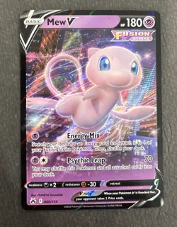 Mew V - 060/159 - Pokemon Crown Zenith Sword & Shield Ultra Rare Card NM - Image 1