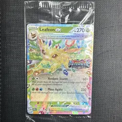 Leafeon ex 006/131 Prismatic Evolutions Stamped Surprise Box Promo Card SEALED - Image 1