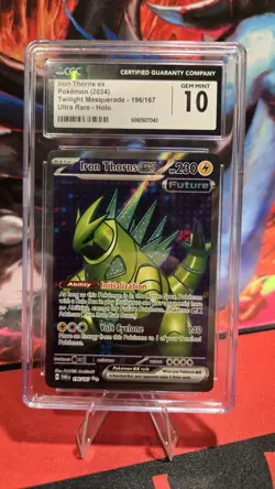 CGC 10 Iron Thorns ex 196/167 Ultra Rare Twilight Masquerade Pokemon Card - Image 1