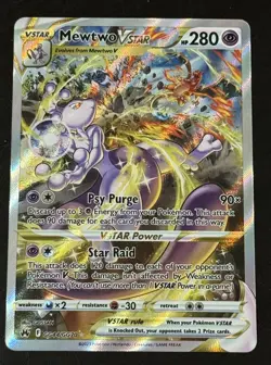 Mewtwo VSTAR Crown Zenith: Galarian Gallery Ultra Rare Card #GG44/GG70 - Image 2