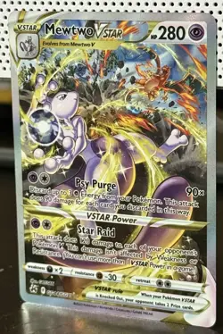 Mewtwo VSTAR Crown Zenith: Galarian Gallery Ultra Rare Card #GG44/GG70 - Image 4