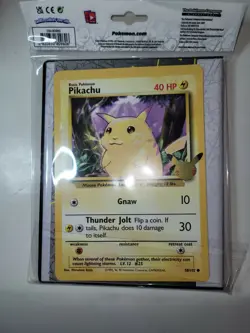 Pokemon 25th Anniversary Jumbo Binder with Jumbo Promo Pikachu Card! Brand New! - Image 3