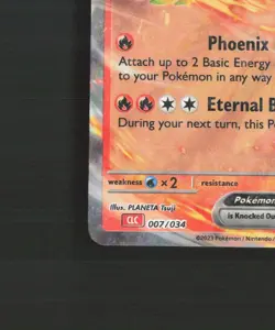 Ho-Oh ex 007/034 Classic Collection Ultra Rare Holo Pokemon Card LP - Image 5