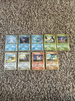 Japanese Pokemon Cards Bulk Lot - Base Set No Rarity - 9 Cards [LP/MP] - Image 1