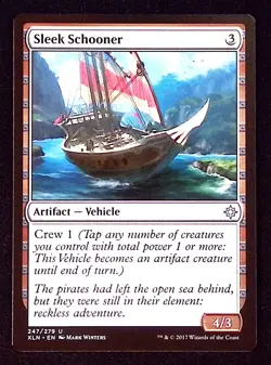 Sleek Schooner Magic the Gathering Artifact Vehicle Uncommon Ixalan - Image 1