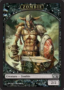 4 x Zombie Token - Magic 2012 - NM-Mint - MTG - Image 1