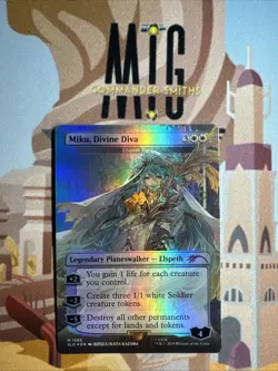 Elspeth Tirel ? Borderless FOIL ? MTG NM Near Mint Secret Lair Hatsune Miku 1585 - Image 1