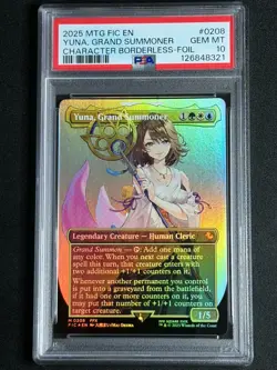 MTG Final Fantasy Borderless Foil Yuna Grand Summoner PSA 10 GEM MINT SP MYTHIC - Image 1
