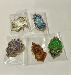 * Complete Set of 5* MTG MagicCon 2025 Exclusive Mana Symbol Pins - Image 1