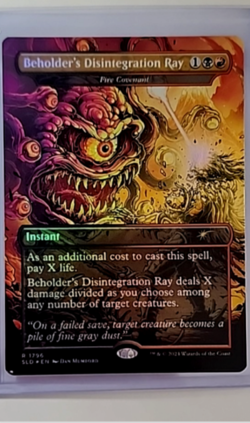 MTG Magic The Gathering SLD Secret Lair Drop Foil Beholder's Disintegration Ray - Image 1