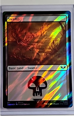 2022 MTG Magic the Gathering 40K Warhammer 40000 Surge Foil #311 Swamp - Image 1