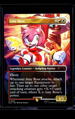 2025 MTG Magic the Gathering SLD Secret Lair Sonic Borderless #2083 Amy Rose - Image 1