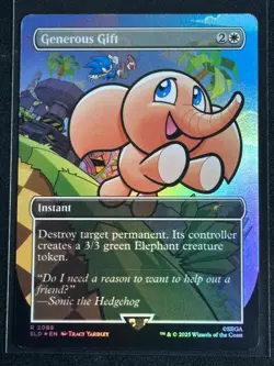 Magic the Gathering MTG Sonic Secret Lair Generous Gift Rainbow Foil 2 - Image 1