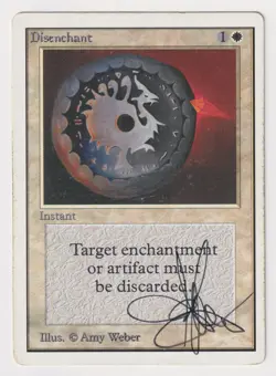 Signed Disenchant MP Unlimited Edition Artist Amy Weber 1993 MTG Magic Vintage! - Image 1