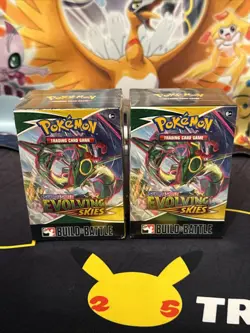 2021 Pokemon SWSH Evolving Skies Build and Battle Box - Lot Of 2 - Image 1