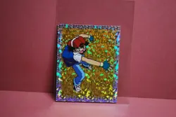 Merlin Topps Pokemon Sticker Ash Prism Holo #S26 Near Mint - Image 2