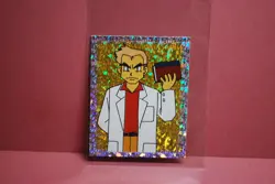 Merlin Topps Pokemon Sticker Professor Oak Prism Holo #S33 Near Mint - Image 2