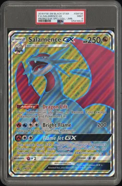 2018 POKEMON SM BLACK STAR PROMO #SM139 FULL ART/SALAMENCE GX PSA 9 - Image 1