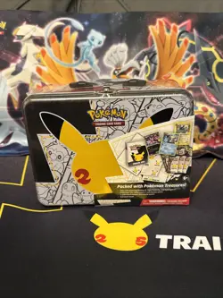 2021 Pokemon 25th Anniversary Celebrations -Treasure Chest Lunchbox Tin SEALED - Image 1