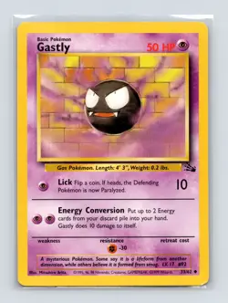 Pokemon TCG Gastly 33/62 Fossil Unlimited LP - Image 1
