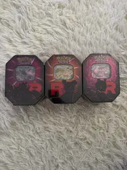 Pokemon TCG Team Rocket Tins Full Set Of 3 Brand New & Sealed - Image 1
