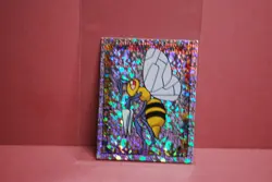 Merlin Topps Pokemon Sticker Beedrill Prism Holo #S5 Near Mint - Image 2