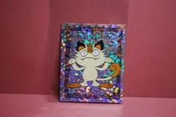 Merlin Topps Pokemon Sticker Meowth Prism Holo #S11 Near Mint - Image 2