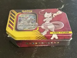Pokemon TCG: Mewtwo & Mew GX Tag Team Tin (Brand New Factory Sealed) - Image 2
