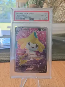 Jirachi V 170/189 Astral Radiance Holo Rare Full Art Pokemon TCG PSA 10 - Image 1