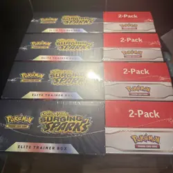 Pokemon SURGING SPARKS Elite Trainer Box Etb Booster Bundle Costco 2 Pack SEALED - Image 2