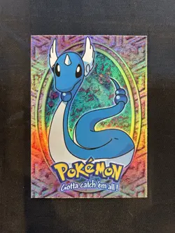 1999 Pokemon Topps Movie Dragonite Dragonair Dratini Rainbow Foil - NM/LP - Image 2