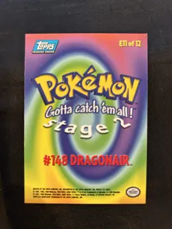 1999 Pokemon Topps Movie Dragonite Dragonair Dratini Rainbow Foil - NM/LP - Image 3