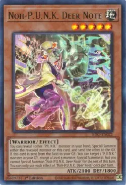 *** NOH - P.U.N.K DEER NOTE *** ULTRA RARE 1ST EDITION DIFO-EN022 (NM) YUGIOH! - Image 1