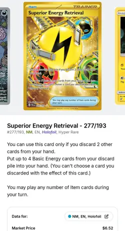 Superior Energy Retrieval 277/193 Sv02 Paldea Evolved Holo Hyper Rare Card - Image 4