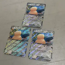 Pokemon Jumbo - Snorlax ex (Prismatic Evolution Stamped) Oversized Card Lot Of 3 - Image 1