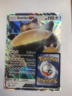 Snorlax GX JUMBO Card SM05 JUMBO Black Star Promo Pokemon TCG Oversized *MP* - Image 1