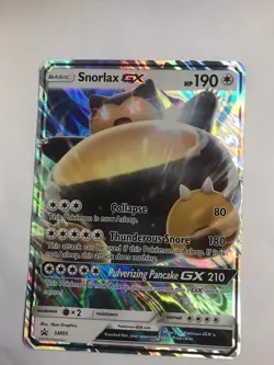 Snorlax GX JUMBO Card SM05 JUMBO Black Star Promo Pokemon TCG Oversized *MP* - Image 2