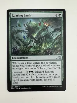 Roaring Earth MTG Magic the Gathering Card NM Near Mint NEO - Image 1
