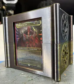 MTG Commander Deck Box w/ Window, 100 Double Sleeved Card, Magnetic Lid - Image 1