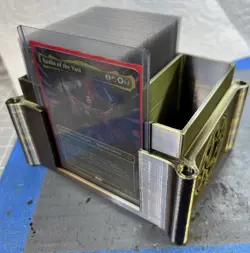 MTG Commander Deck Box w/ Window, 100 Double Sleeved Card, Magnetic Lid - Image 2