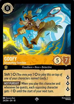 Goofy - Galumphing Gumshoe - Cold Foil - Whispers in the Well #24 - Lorcana - NM - Image 1