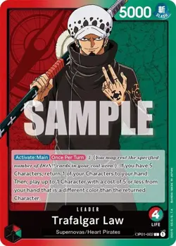 One Piece Card Game English Romance Dawn OP01-002 Trafalgar Law - Image 1