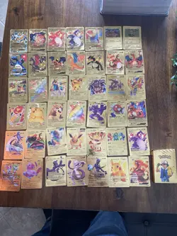 Pokemon 42 Cards Gold Cards Includes Mega Charizard and More - Image 5