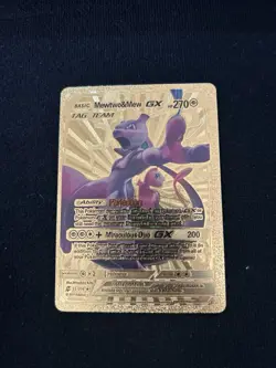 Mewtwo & Mew Tag Team GX Holo Card 71/236 Sm-Unified Minds Gold Card - Image 1